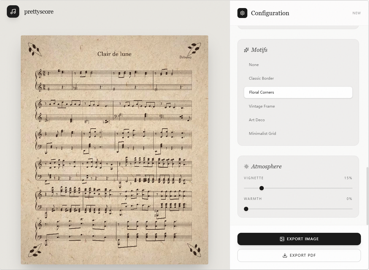 漂亮琴谱工具 prettyscore 产品截图